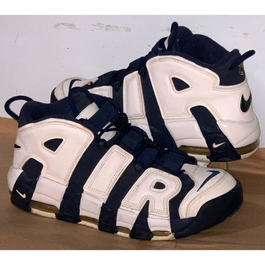 Nike Air (Size 13) More Uptempo Olympic Shoes 414962-104 White Navy Sneakers