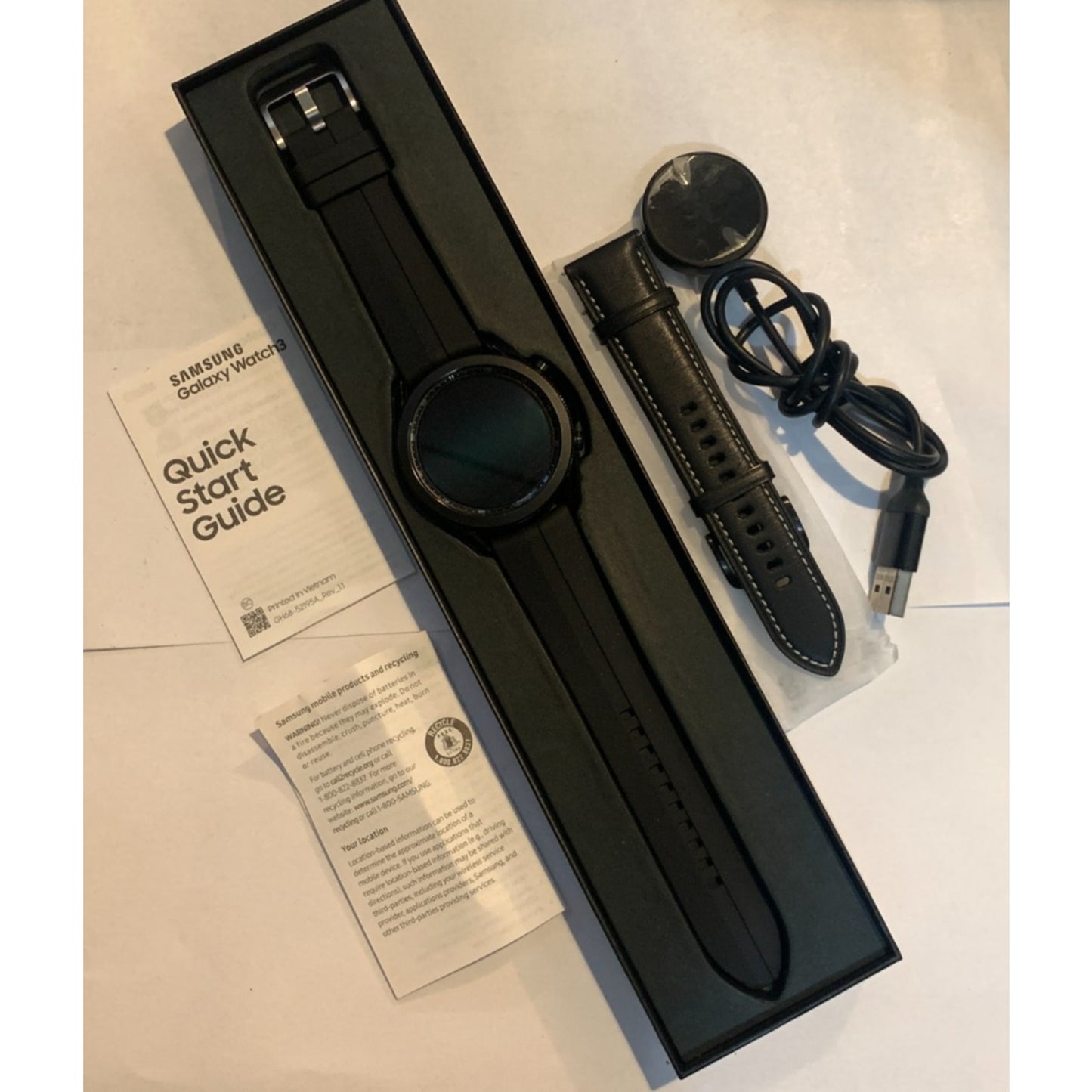 Samsung SM-R845UZKAXAR Galaxy Watch3 Smartwatch 45mm Stainless LTE Mystic Black