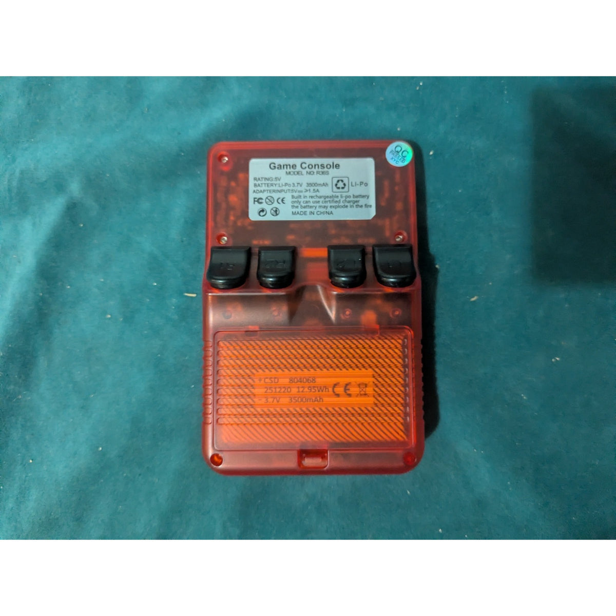 R36S Handheld Retro Game Console Red
