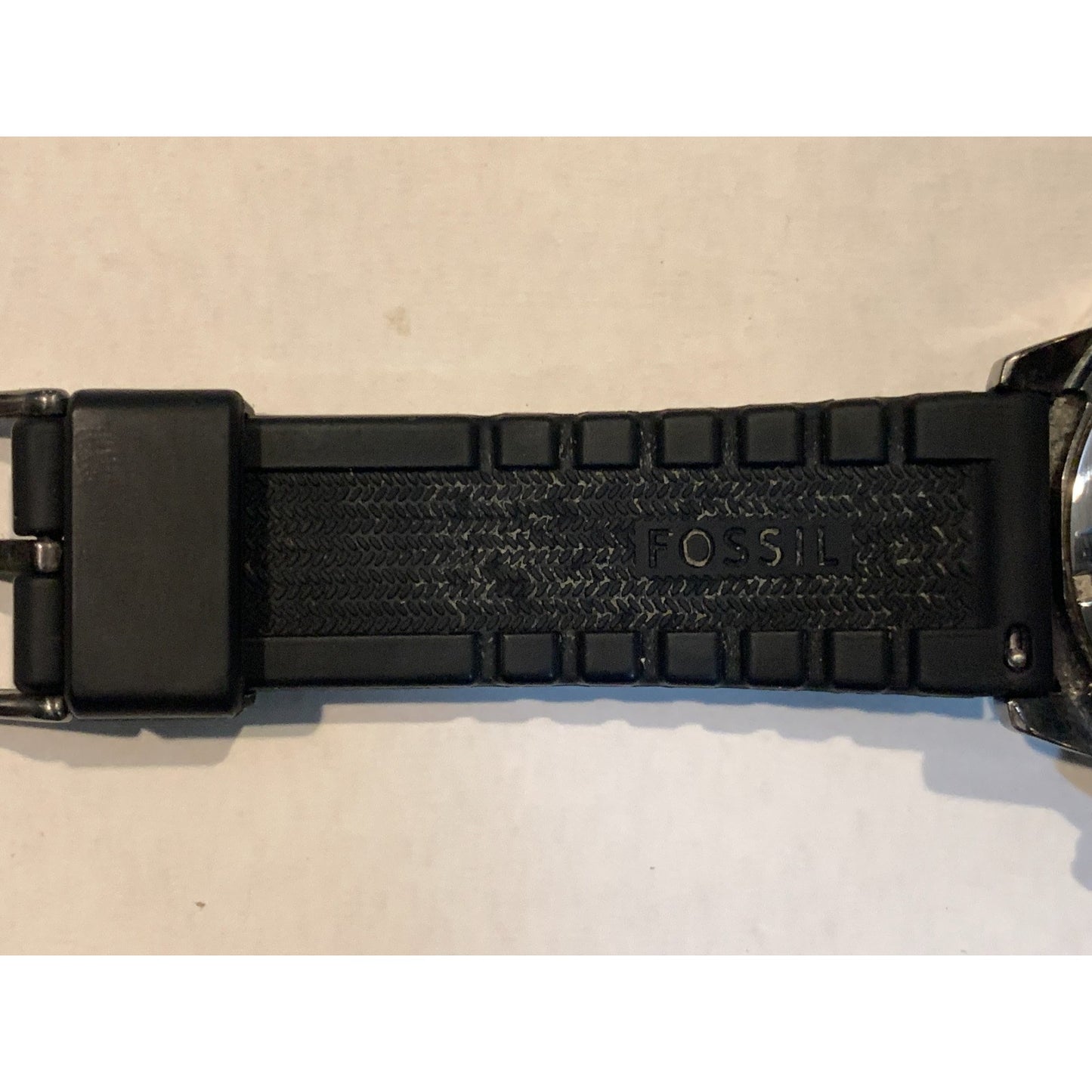 Fossil Bannon BQ2711 Men's Multifunction Gunmetal Black Silicone Watch