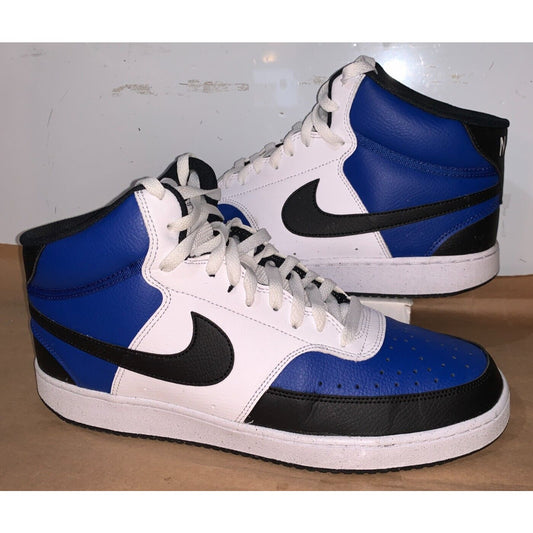 Nike Men's 13M Court Vision Mid Next Nature Game Royal/White/Black FQ8740 480