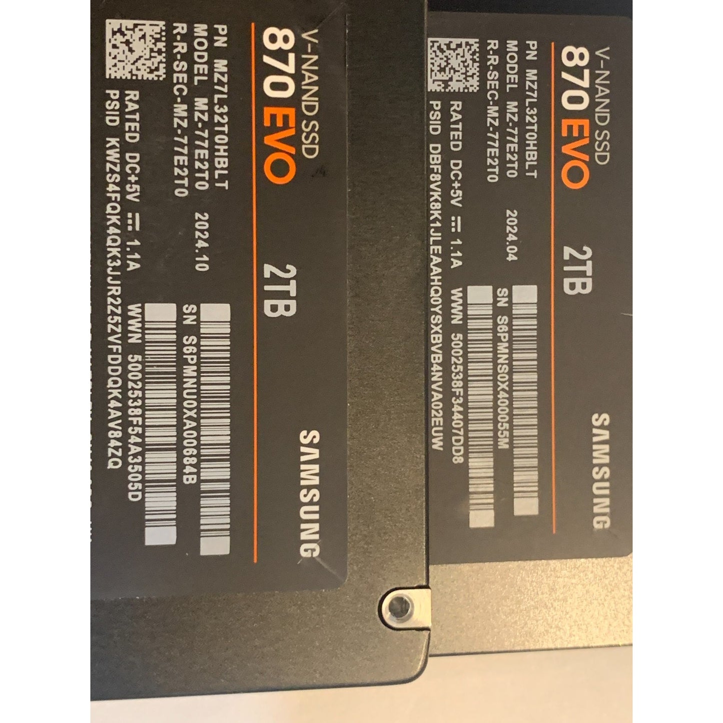 Samsung 870 EVO 2TB 2.5" SATA III Internal SSD MZ-77E2T0 99-100% Health