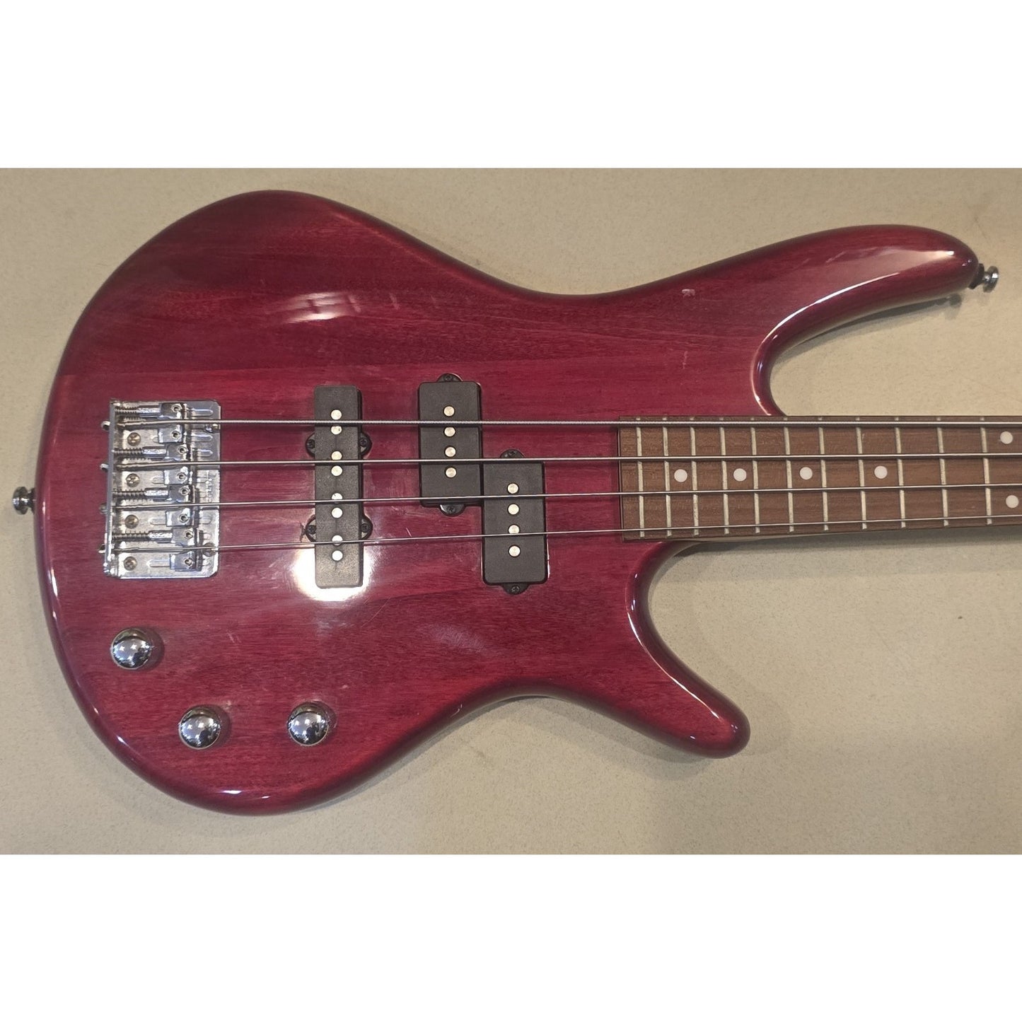 Ibanez GSRM20 Mikro Short-Scale Bass Guitar Transparent Red Rosewood