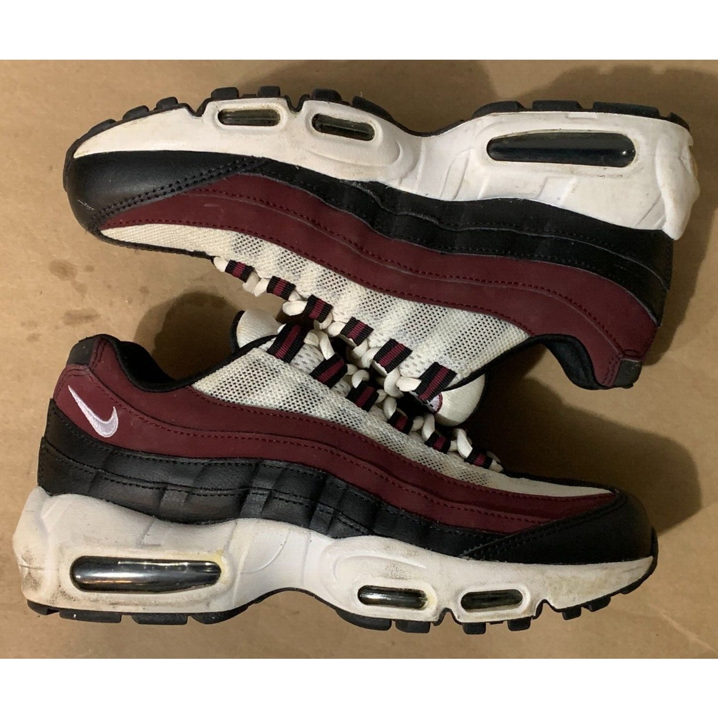 Nike Boys Air Max 95 Recraft CJ3906-104 White Casual Shoes Sneakers Size 7Y