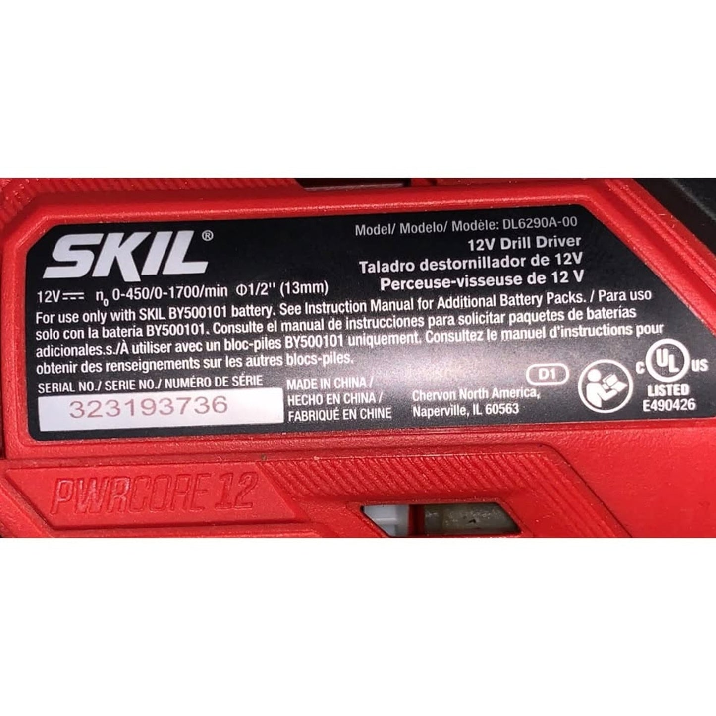 Skil PWRCore 12V Lithium Ion Drill Driver W/ Battery and Charger DL6290A-00