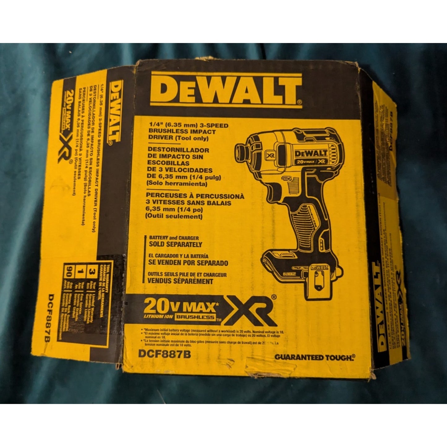DeWALT 20V Max XR Brushless 1/4" Impact Driver DCF887B