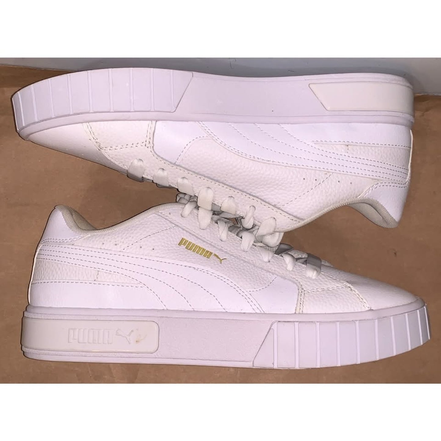 Puma Womens Cali Star 380176-01 White Casual Shoes Sneakers Leather Size 10