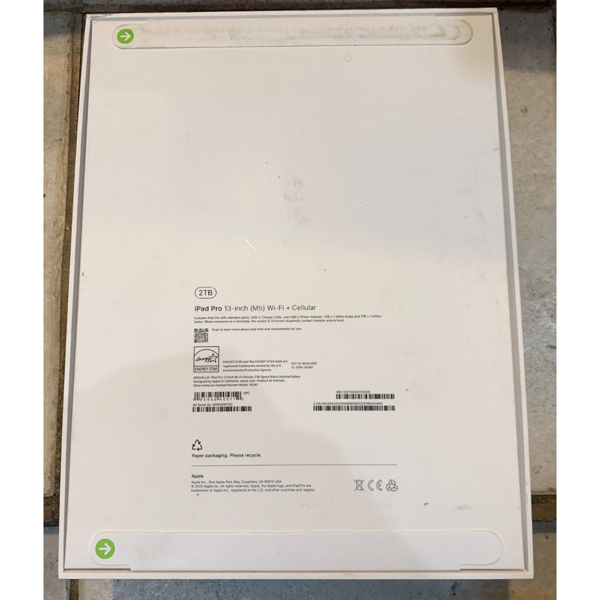 Sealed Apple iPad Pro 13" M5 2TB Black WiFi Cellular LTE Unlocked ME8J4LL/A