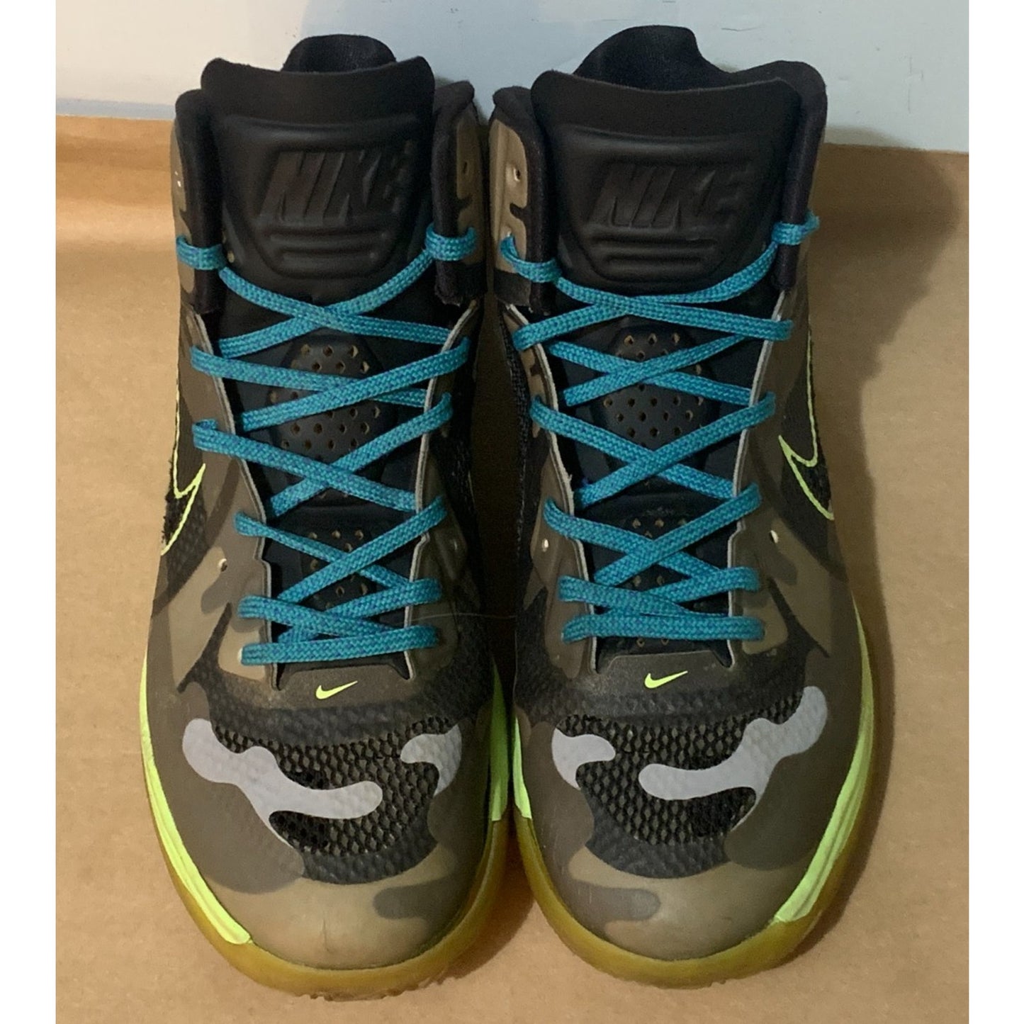 Nike Lunar Hypergamer Grey Camo Neon 2011 Size 10.5 Style 469756-012