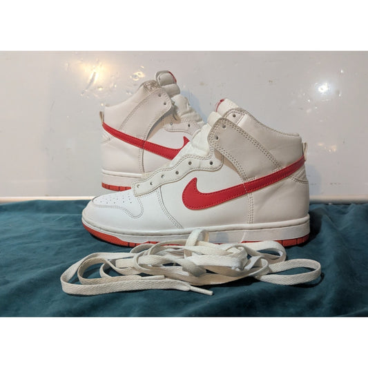 Nike Dunk High White Picante Red Size 8.5 DV0828-100