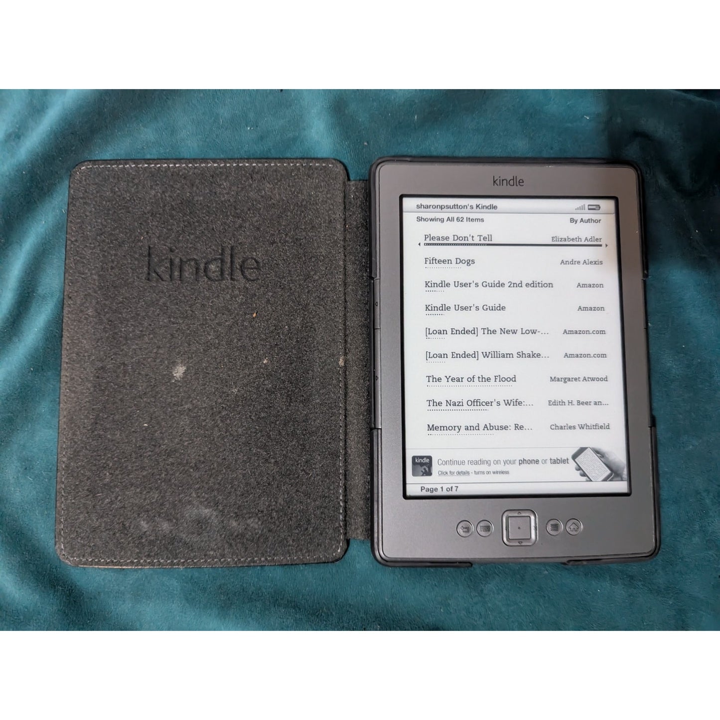 Amazon Kindle 4th Generation E-Reader Silver Model D01100 Wi-Fi