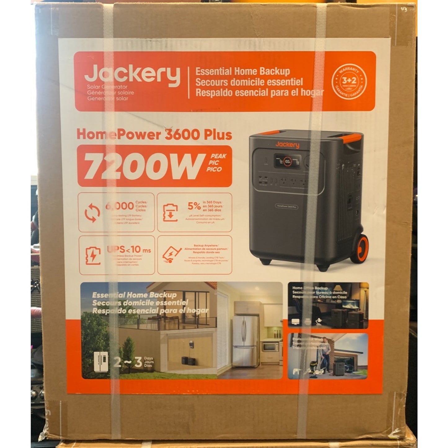 Jackery HomePower 3600 Plus Portable Power Station 3584Wh 1000W Solar Input