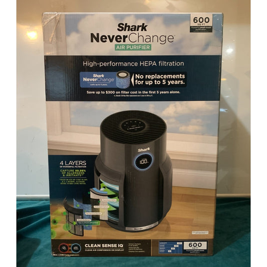 New Shark Never Change Air Purifier HP150 600 sq ft Black