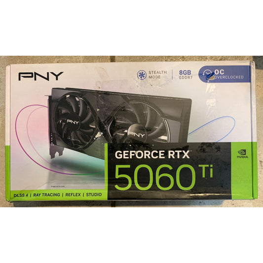 PNY NVIDIA GeForce RTX 5060 Ti OC Dual Fan Graphics Card 8GB GDDR7