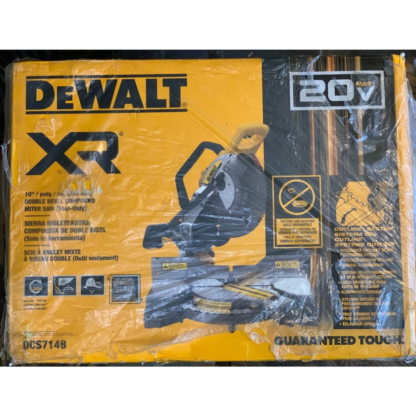 DEWALT DCS714B 10" 20-VOLT MAX DUAL BEVEL COMPOUND MITER SAW (tool only)