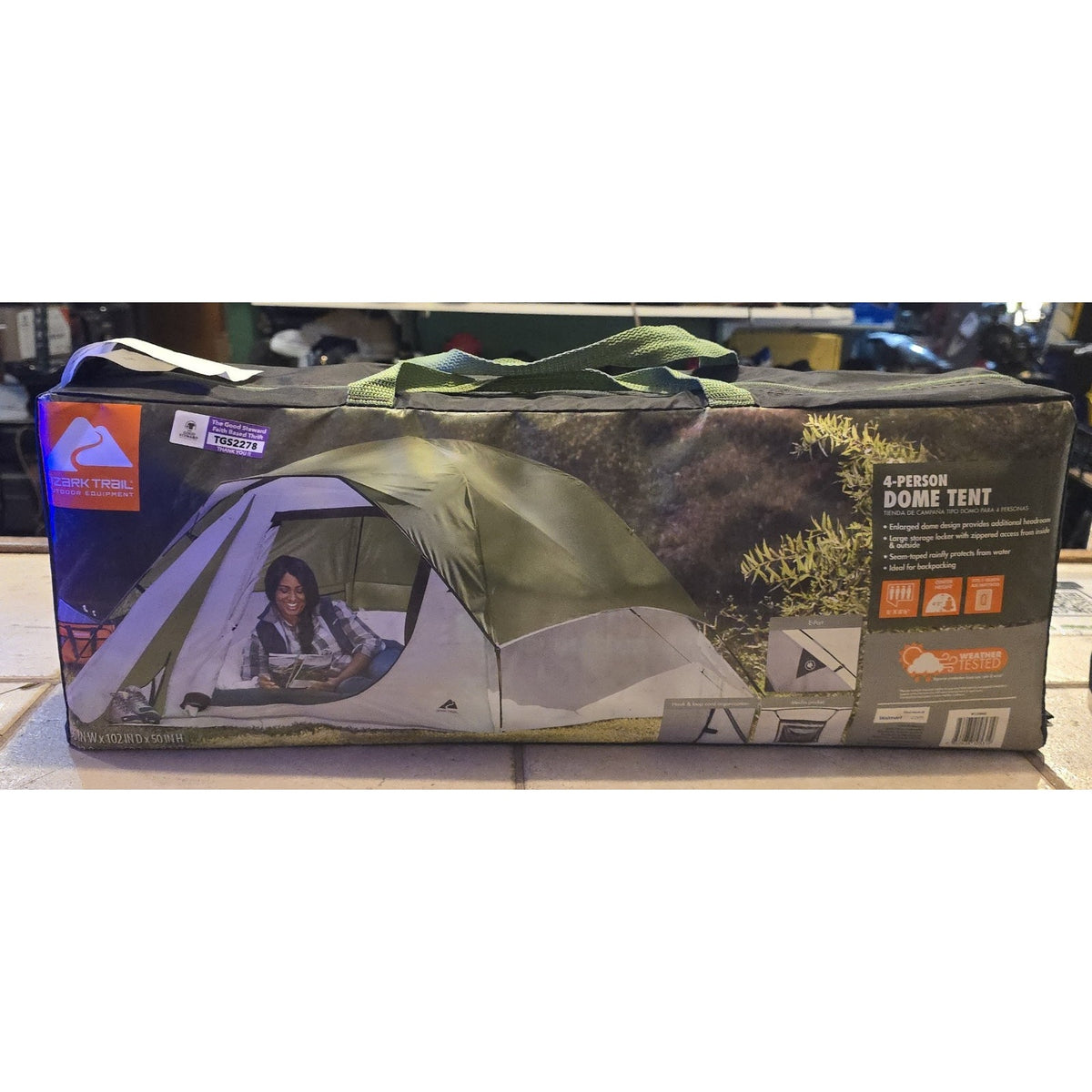 Ozark Trail 4 Person Outdoor Camping Dome Tent 96 Inches W X 102 In X 50 Inch H