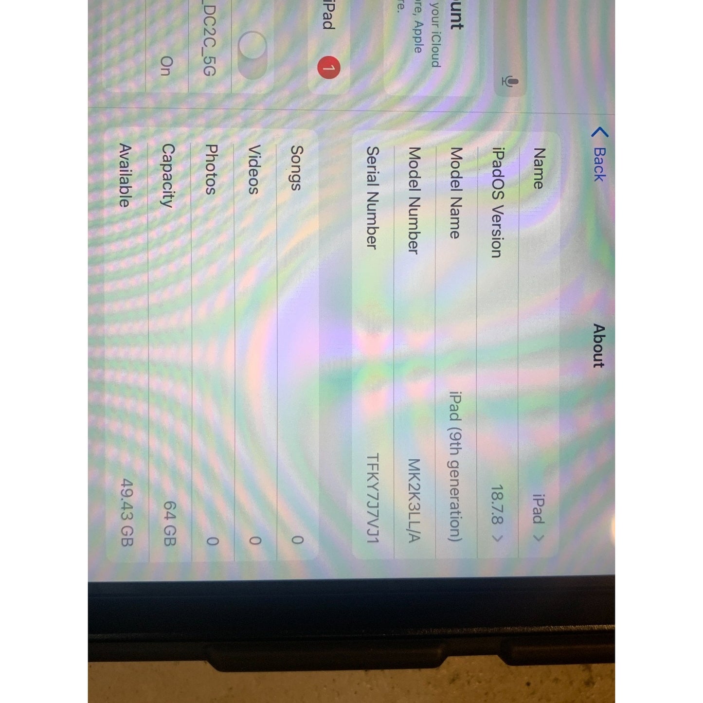 Apple iPad 9th Generation 64GB WiFi A2602 Space Gray MK2K3LL/A