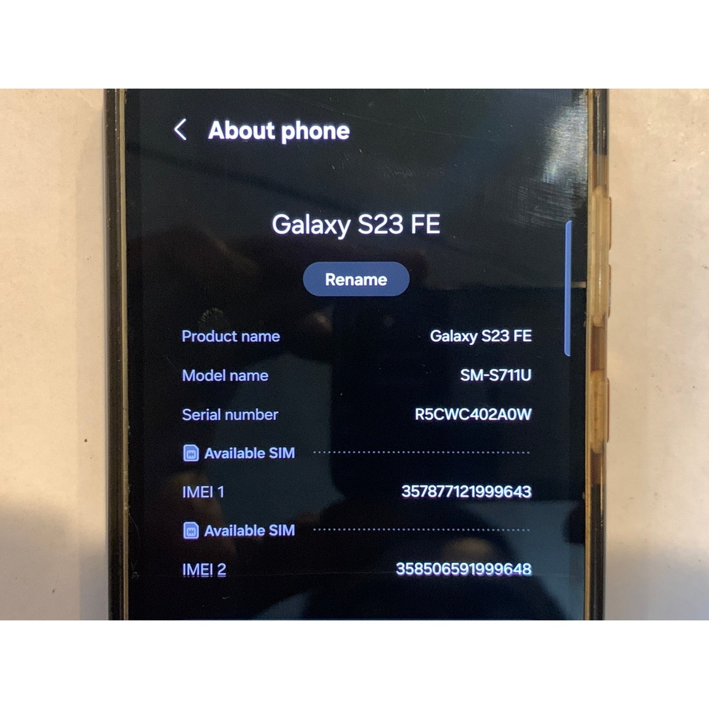 Samsung Galaxy S23 FE SM-S711U T-Mobile Only 128GB Graphite
