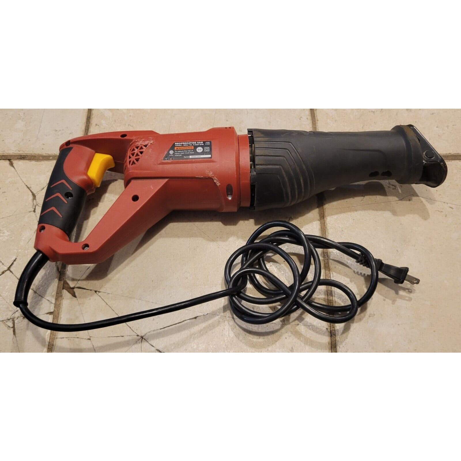 Chicago Electric 6 Amp Reciprocating Saw with Rotating Handle