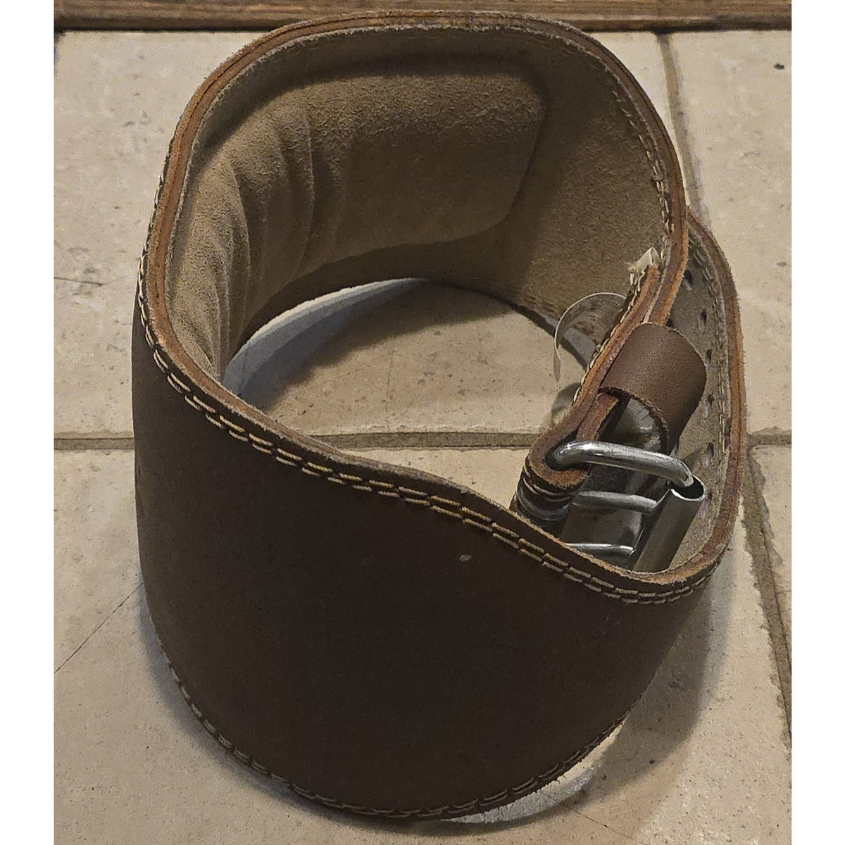 Harbinger 6" Padded Leather Weight Lifting Belt