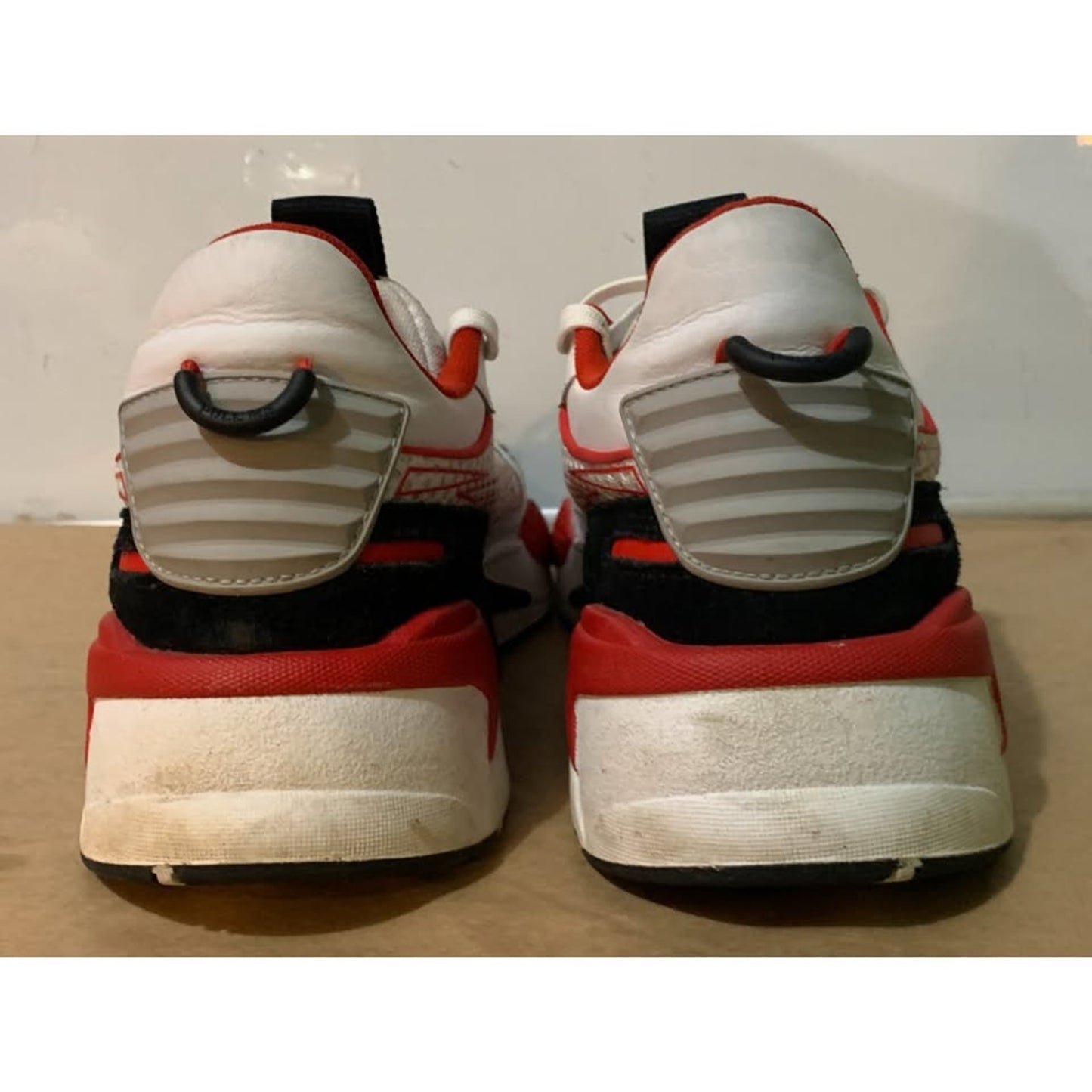 Mens Puma RS-X Cyber White/High Risk Red/Black Running Shoes 374331 01 Size 10