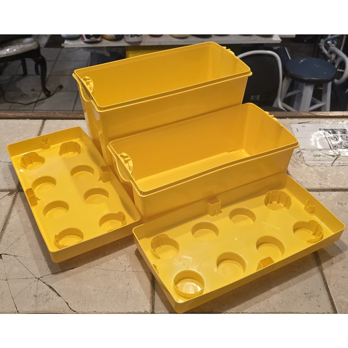 Set of 2 Lego Stackable Storage Containers