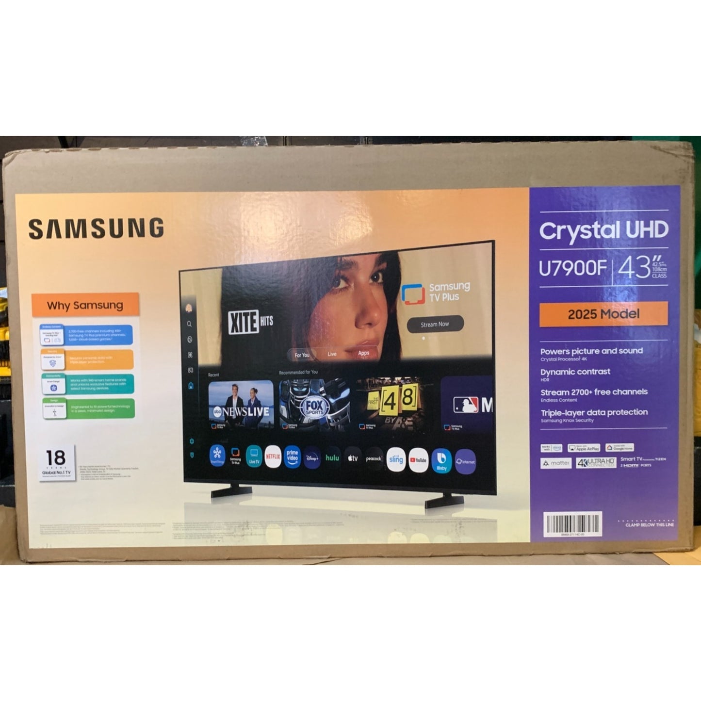 Samsung 43" Crystal UHD U7900F 4K Smart TV (2025)