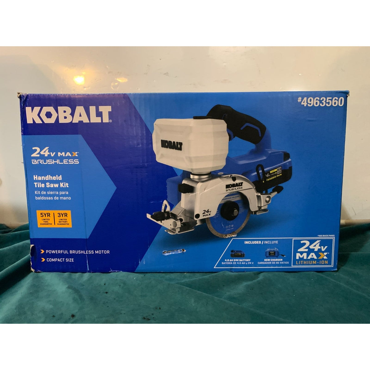 KOBALT 24V 4-IN -BLADE CORDLESS HANDHELD TILE SAW (BATTERY AND CHARGER INCLUDED)