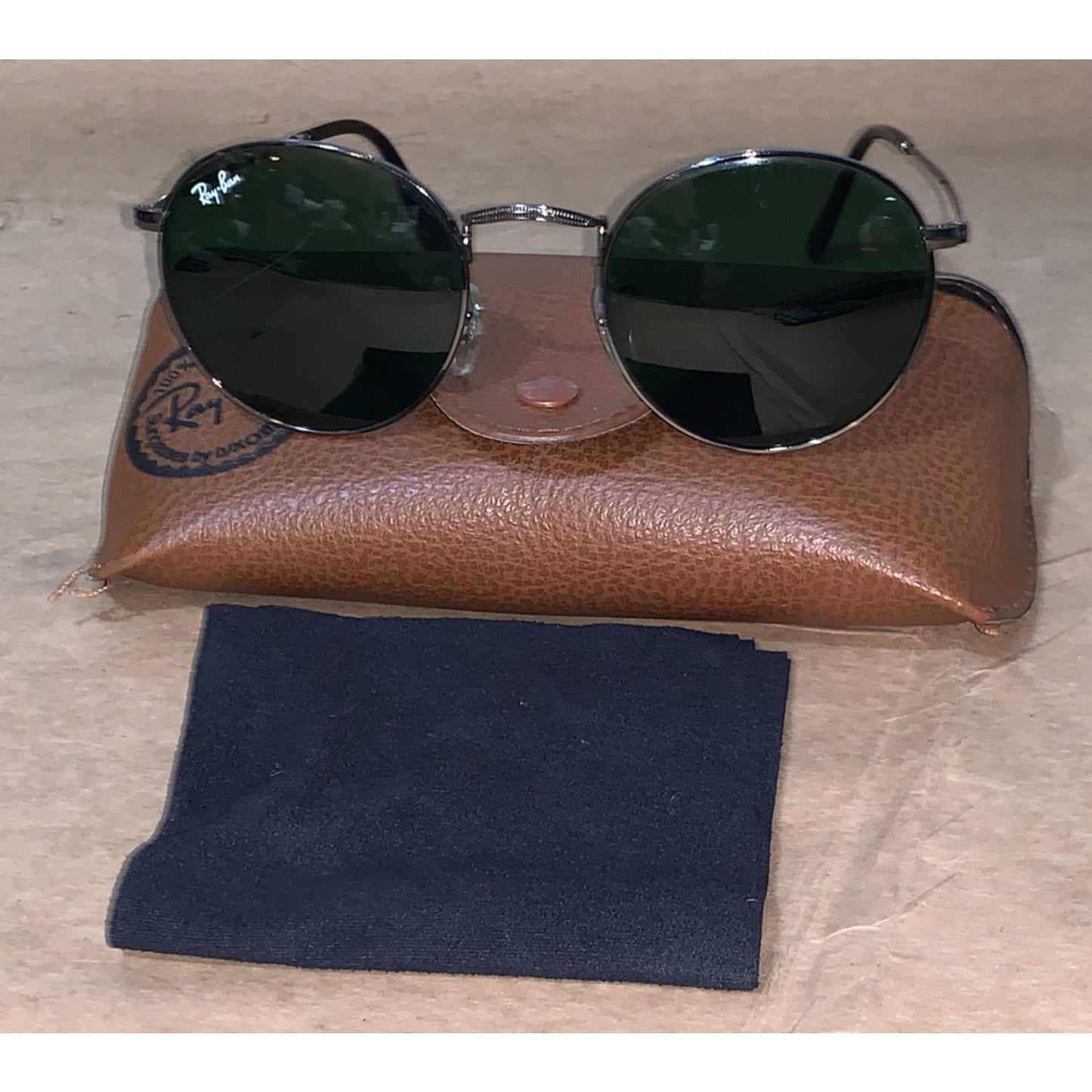 Ray Ban RB3447 Round Metal Black 50-21 135