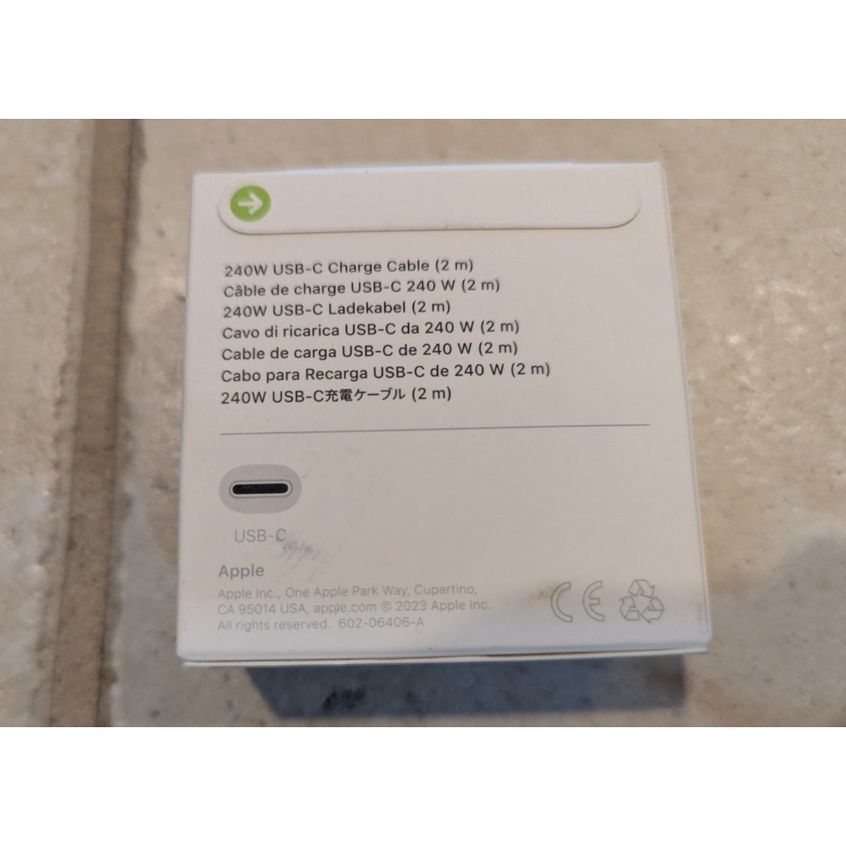 Apple 240W USB-C Charger Cable 2m MYQT3AM/A A2794