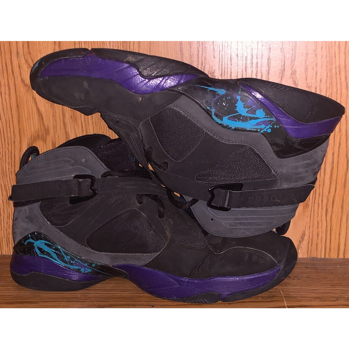 Jordan Air Jordan 8.0 Aqua Black Purple Blue 467807-009 Men's Size 11