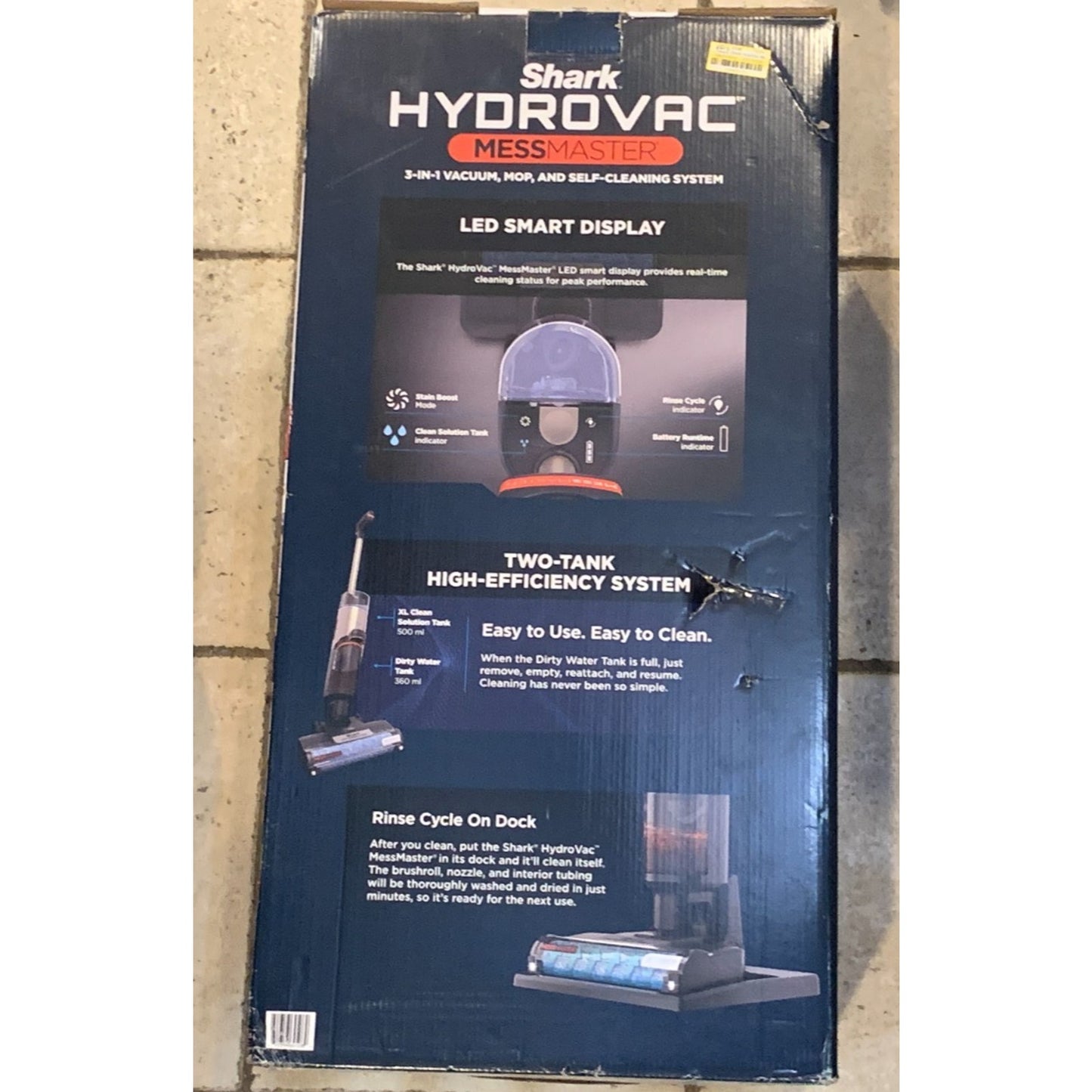Shark HydroVac MessMaster Wet Dry Vacuum Cleaner, Cordless, 3-in-1 Vacuum Mop