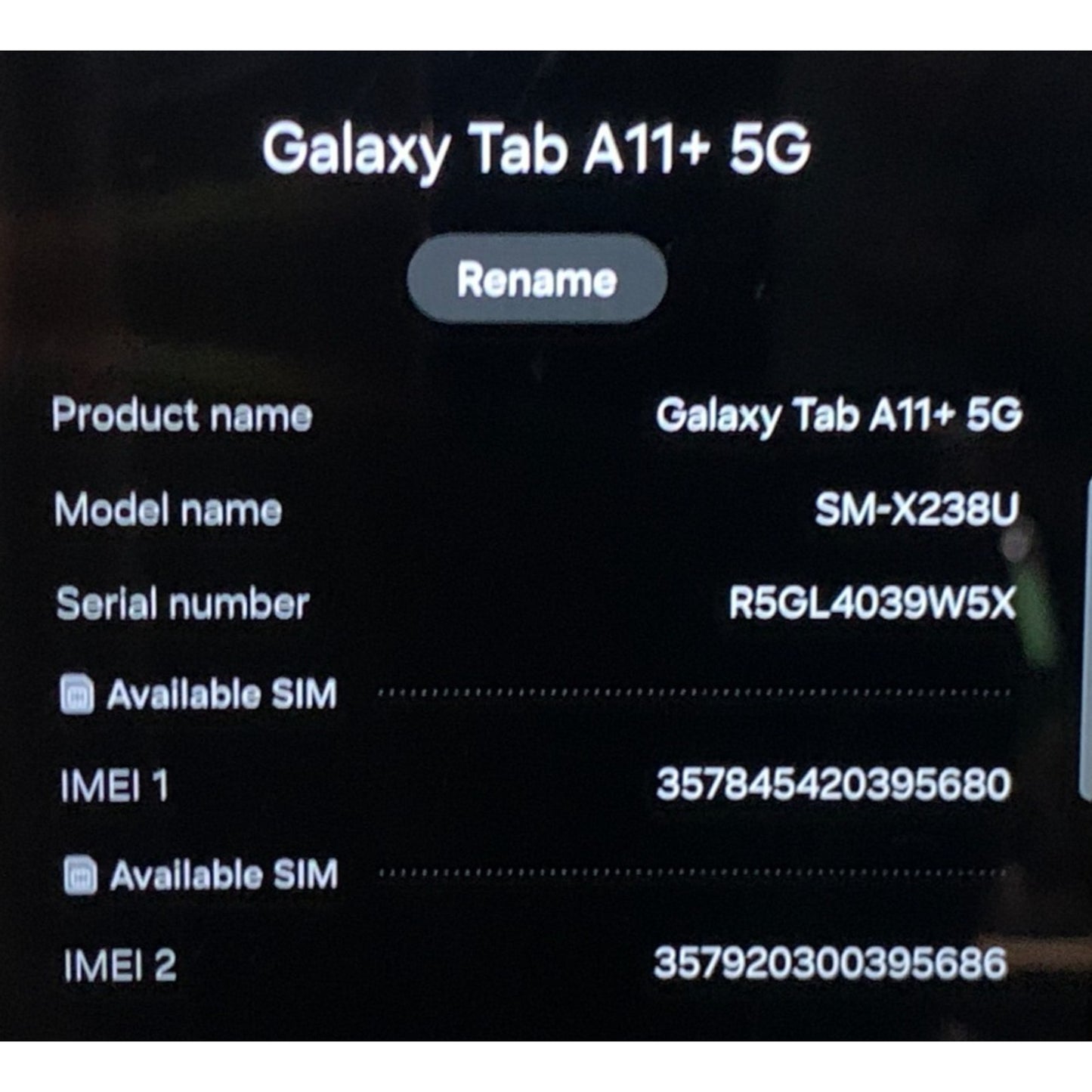 Samsung Galaxy Tab A11+Plus WiFi + 5G 11” 128GB Tablet SM-X238U Verizon