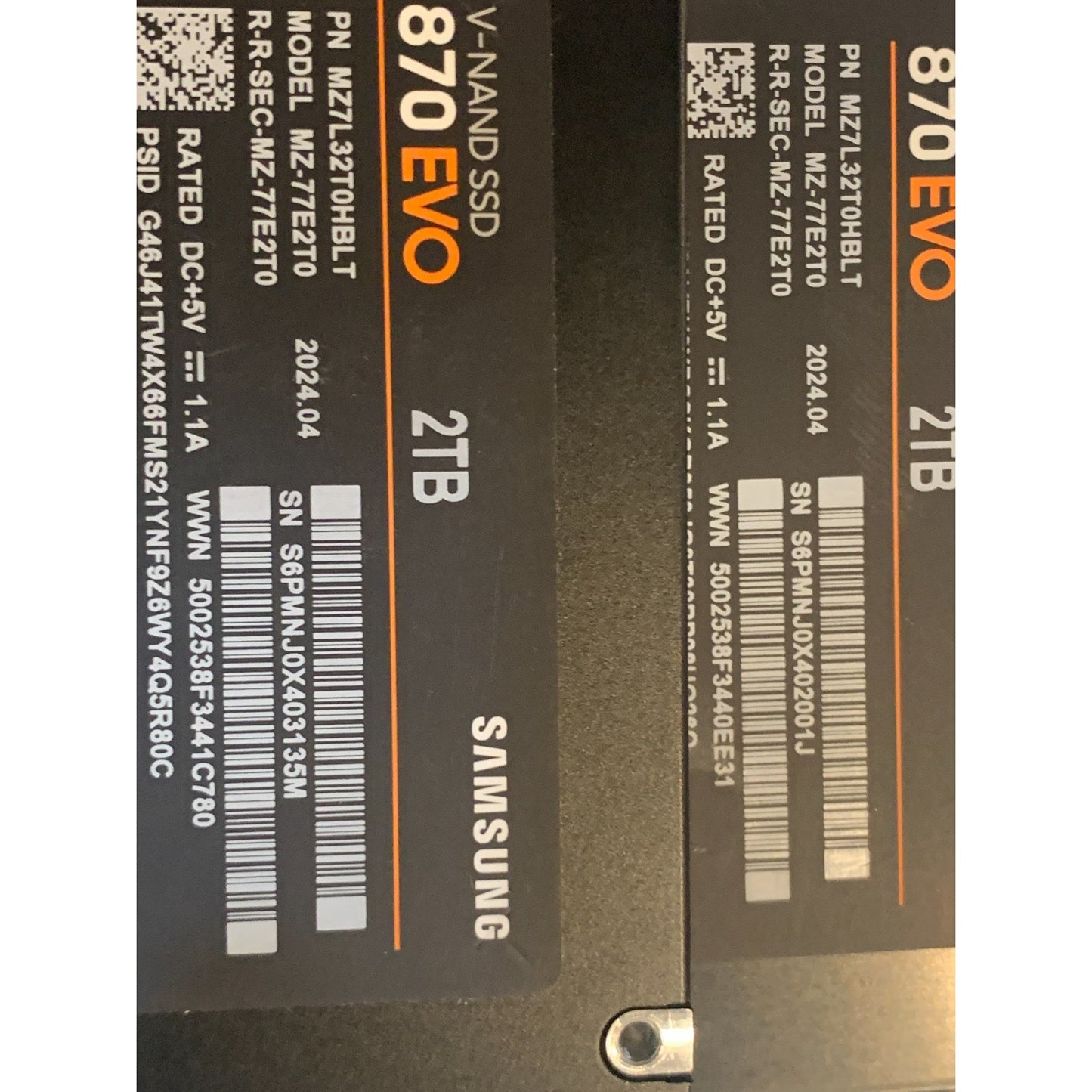 Samsung 870 EVO 2TB 2.5" SATA III Internal SSD MZ-77E2T0 99-100% Health