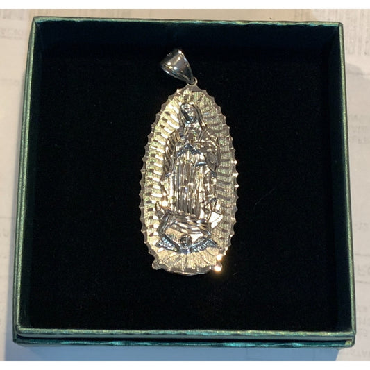 925 Sterling Silver Virgin Mary Pendant Charm
