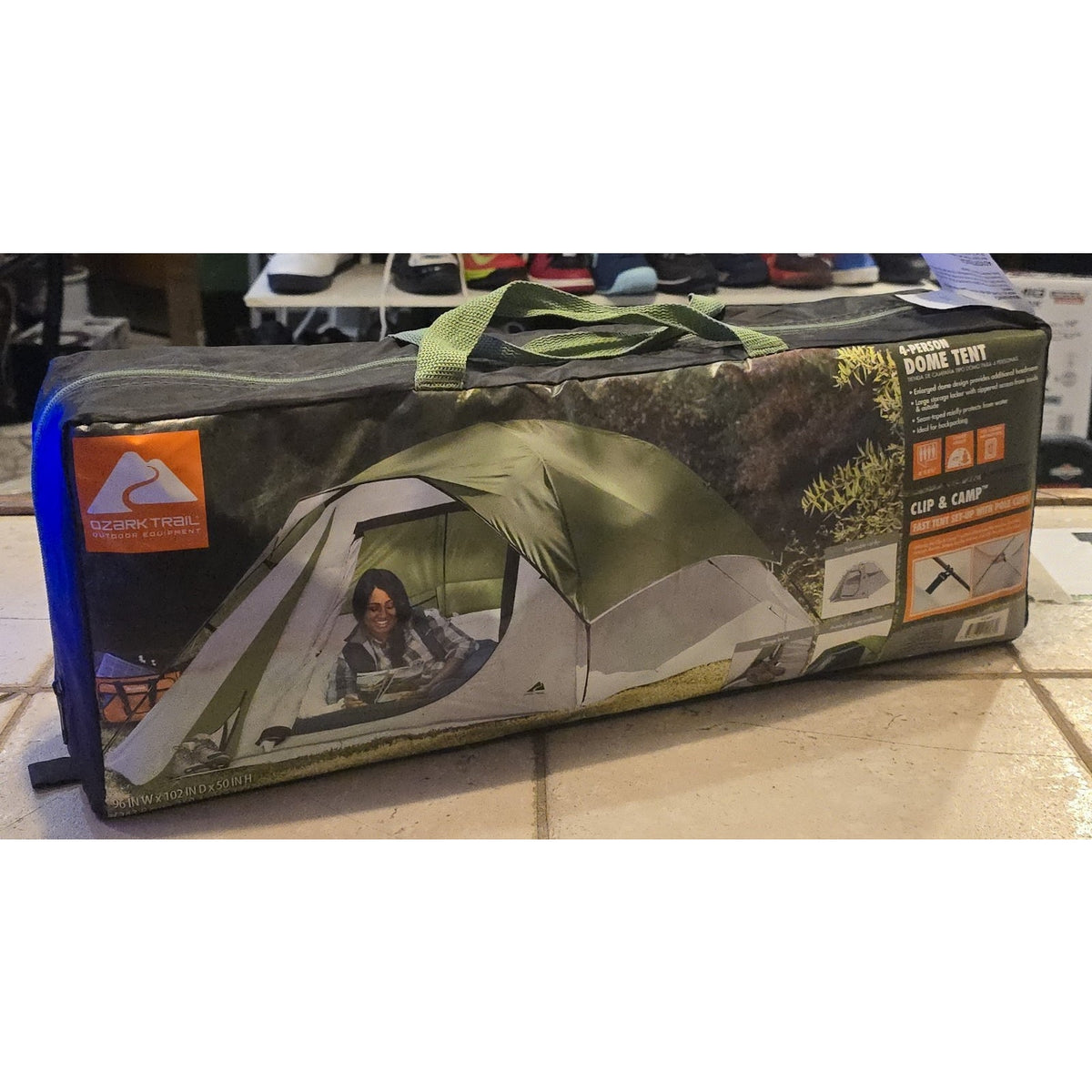 Ozark Trail 4 Person Outdoor Camping Dome Tent 96 Inches W X 102 In X 50 Inch H