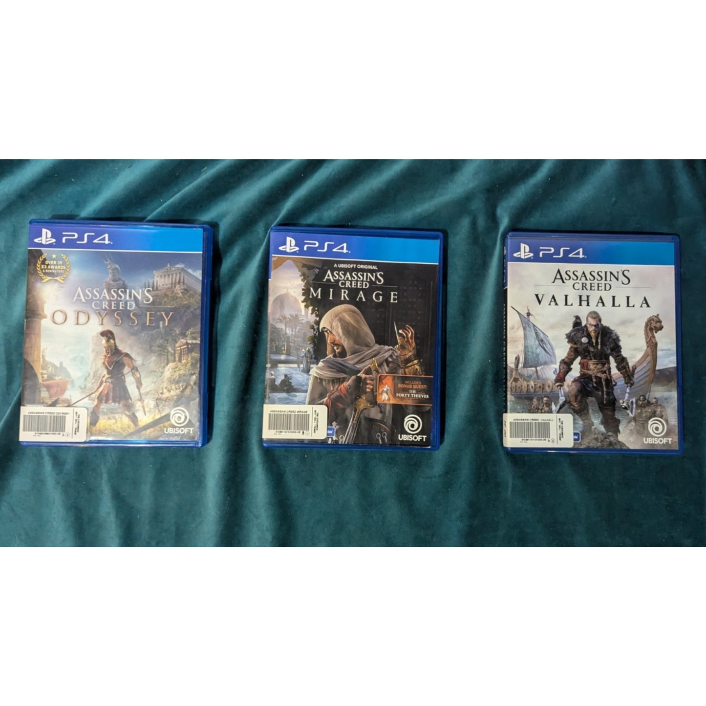 Assassin's Creed Mirage, Valhalla And Odyssey Combo- Sony PlayStation 4