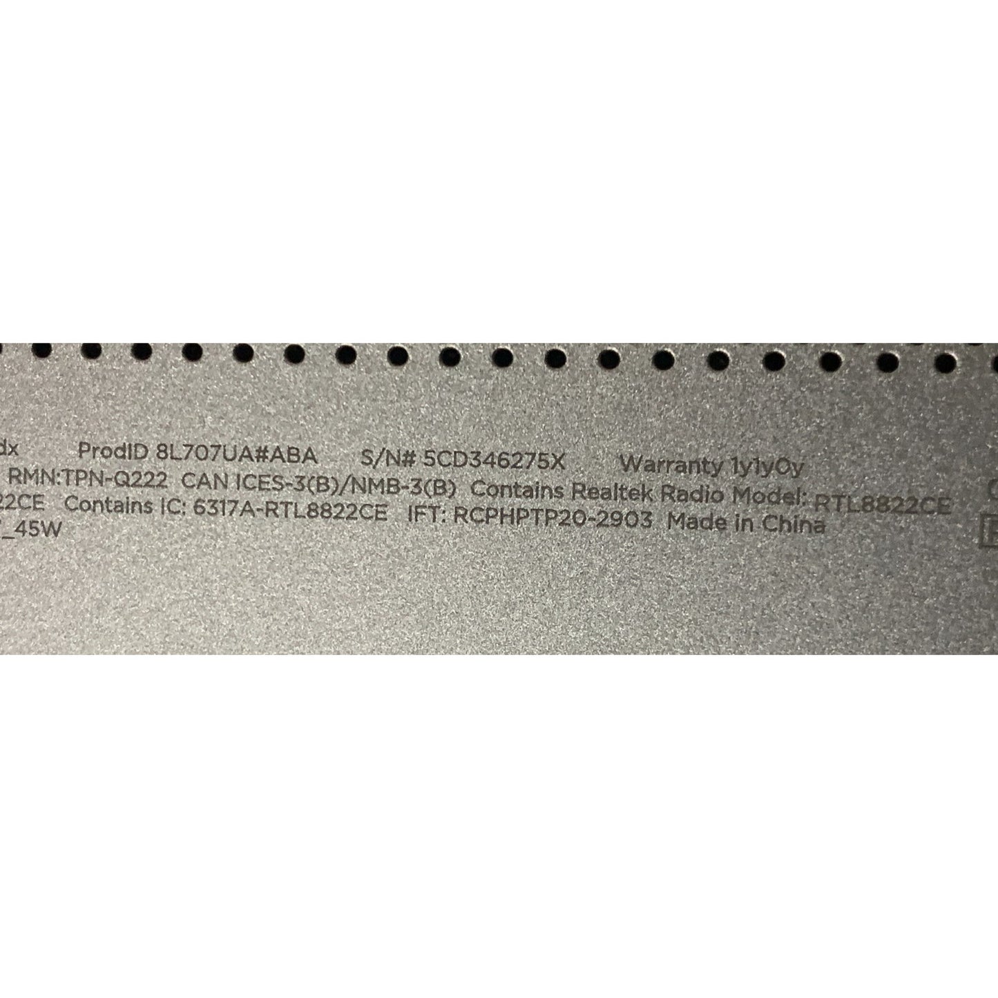 HP 15-DY5033DX Intel Core i3-1215U 1.2GHz 8GB RAM 256GB SSD 15.6" Touchscreen