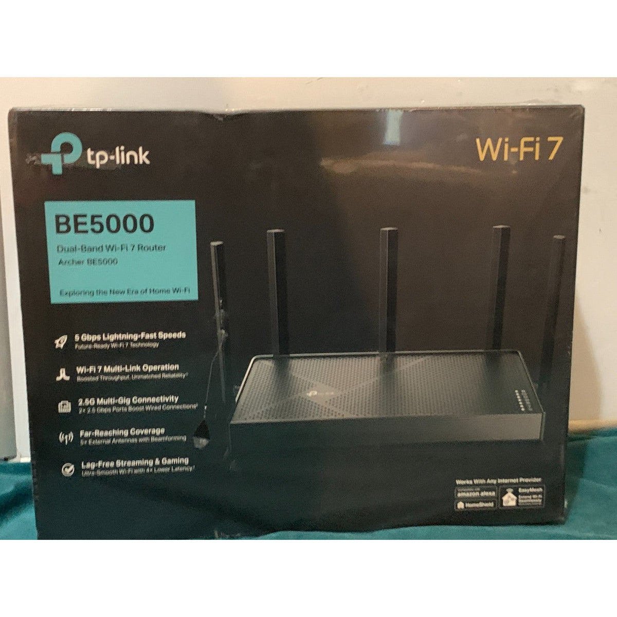 Brand NEW TP-Link Archer BE5000 Dual-Band Wi-Fi 7 Router Black