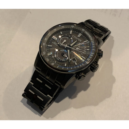 Citizen Eco-Drive E660-S111145 Radio Controlled Gray Blue Quartz Mens Watch