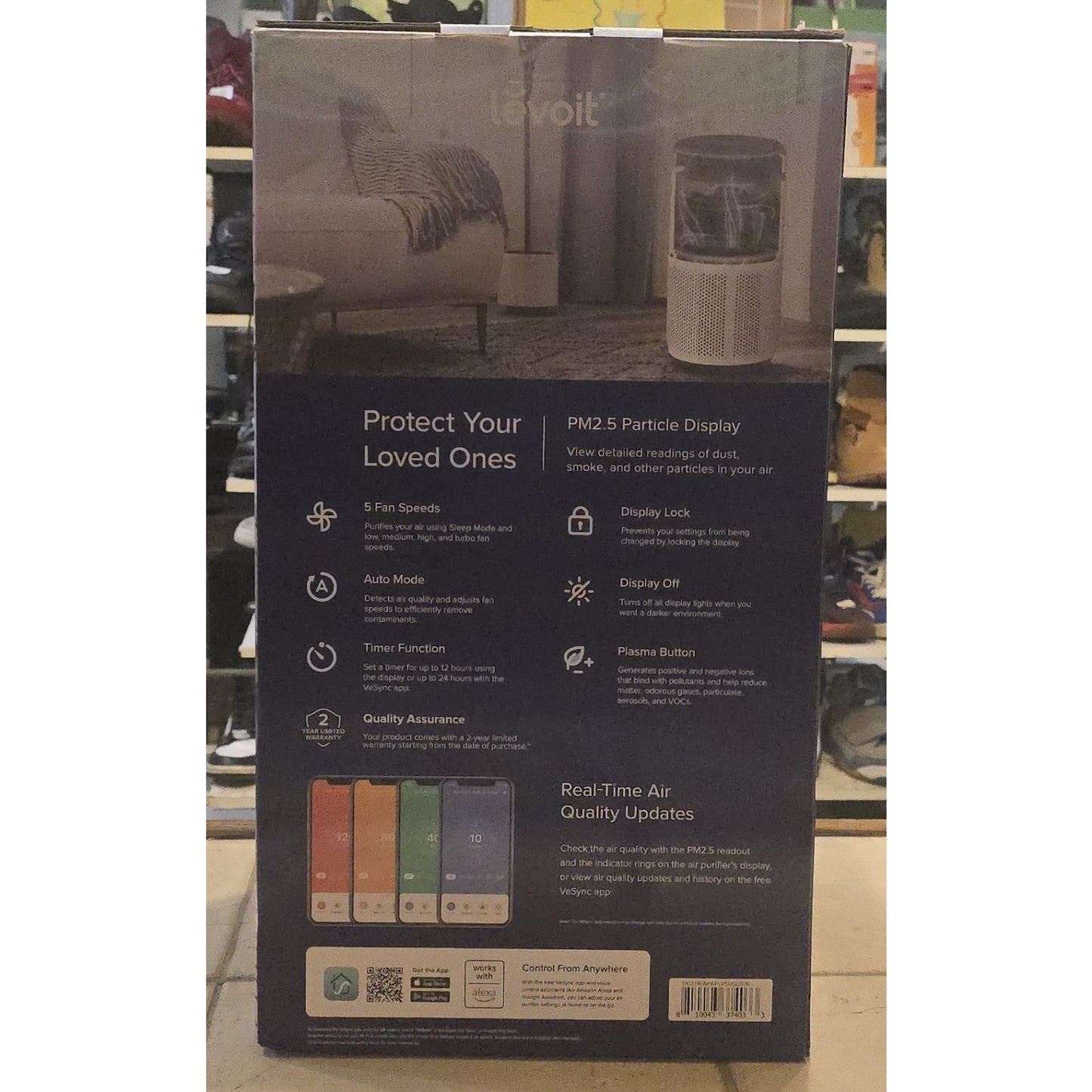 Levoit PlasmaPro 400S-P Smart 358 Sq. Ft True HEPA Air Purifier - White - NEW!