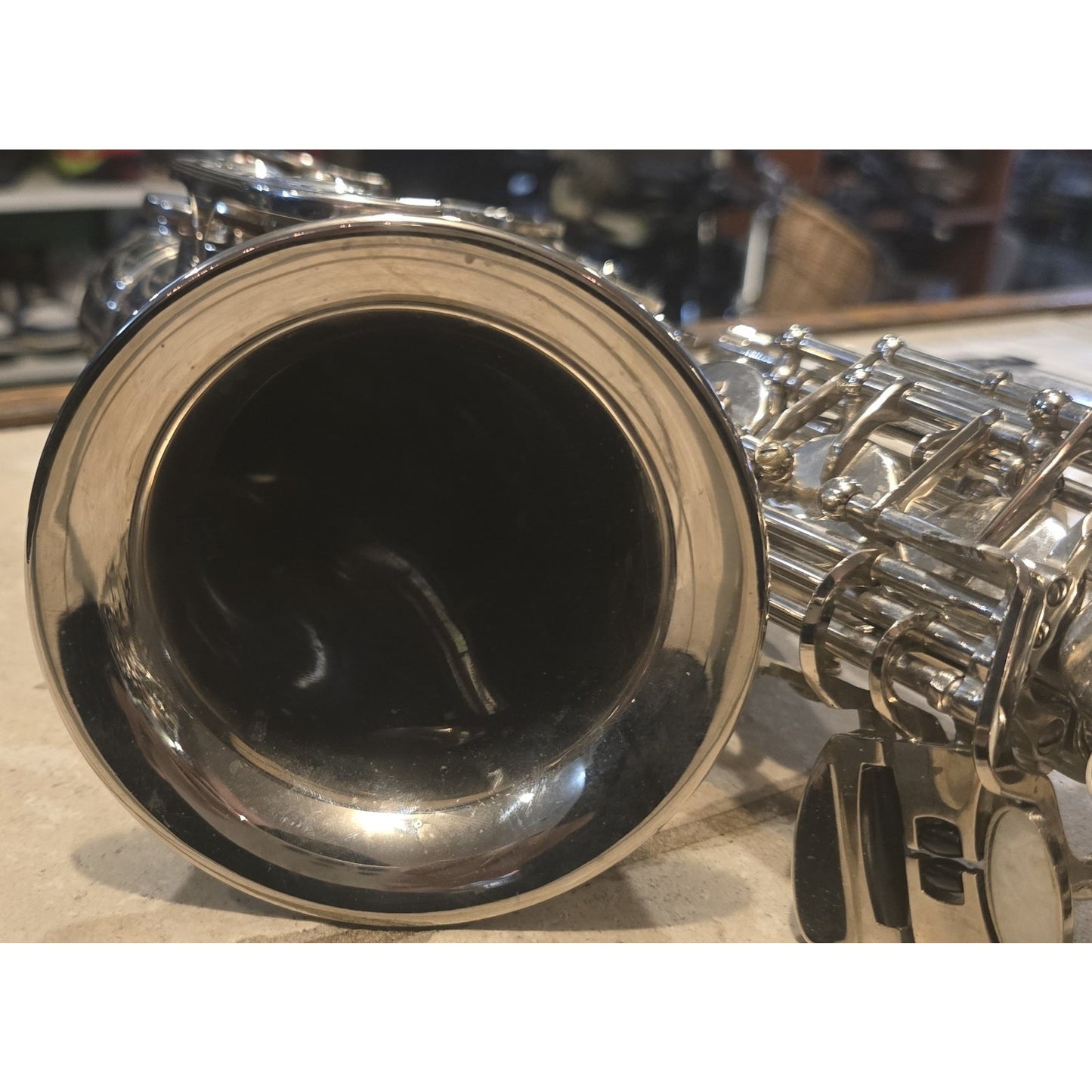 SC-9937 Curved Neck Soprano Saxophone B Flat Silver Plated Sax With Mouthpiece