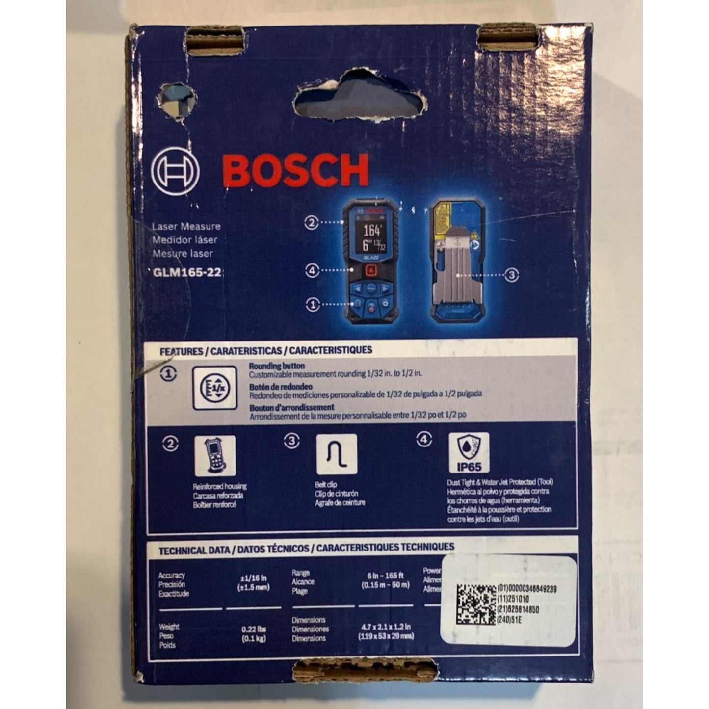 Bosch GLM165-22 BLAZE Laser Measure 165 Ft New