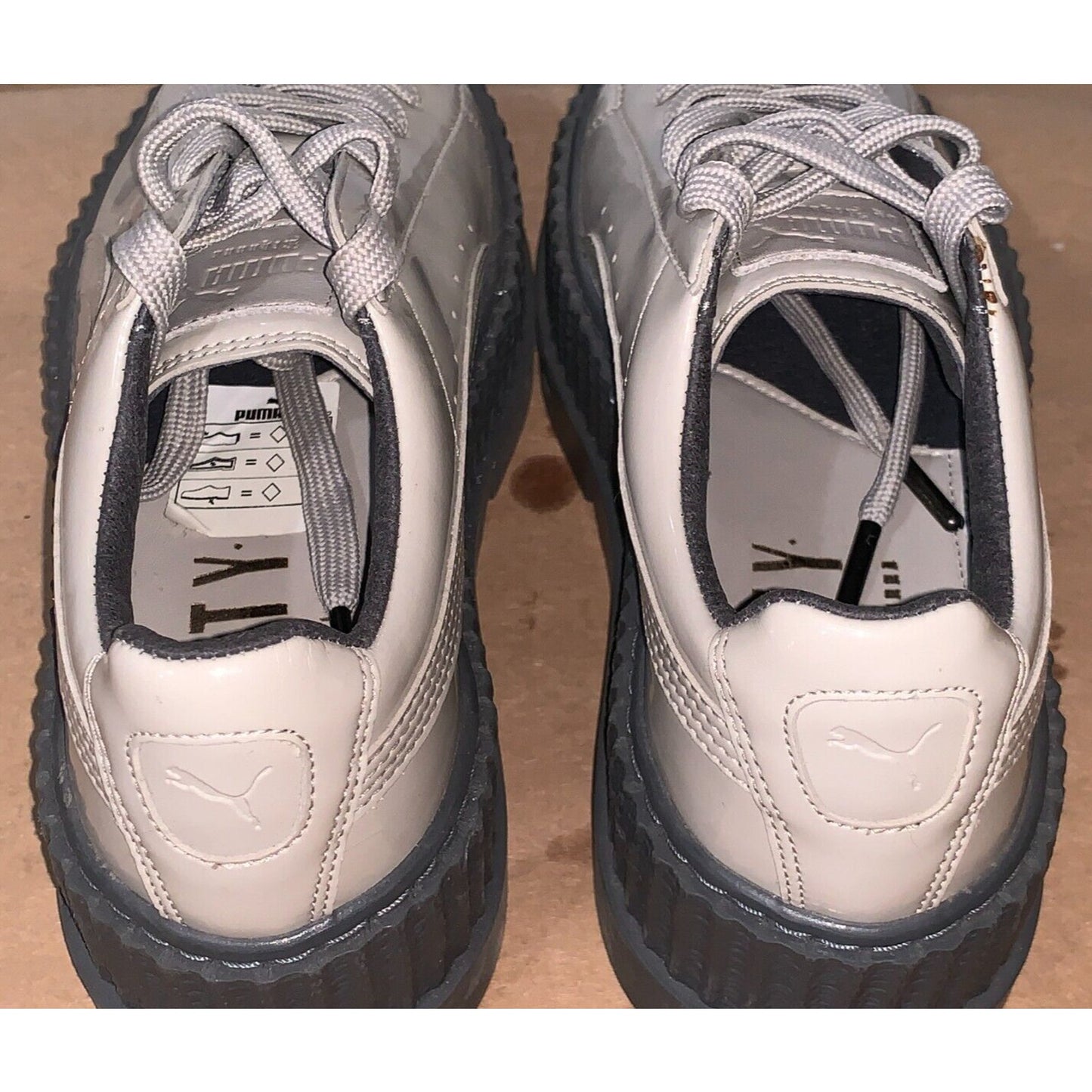 Puma Fenty by Rihanna Pointy Creeper Patent Dove 366270-02 Women's Size 6