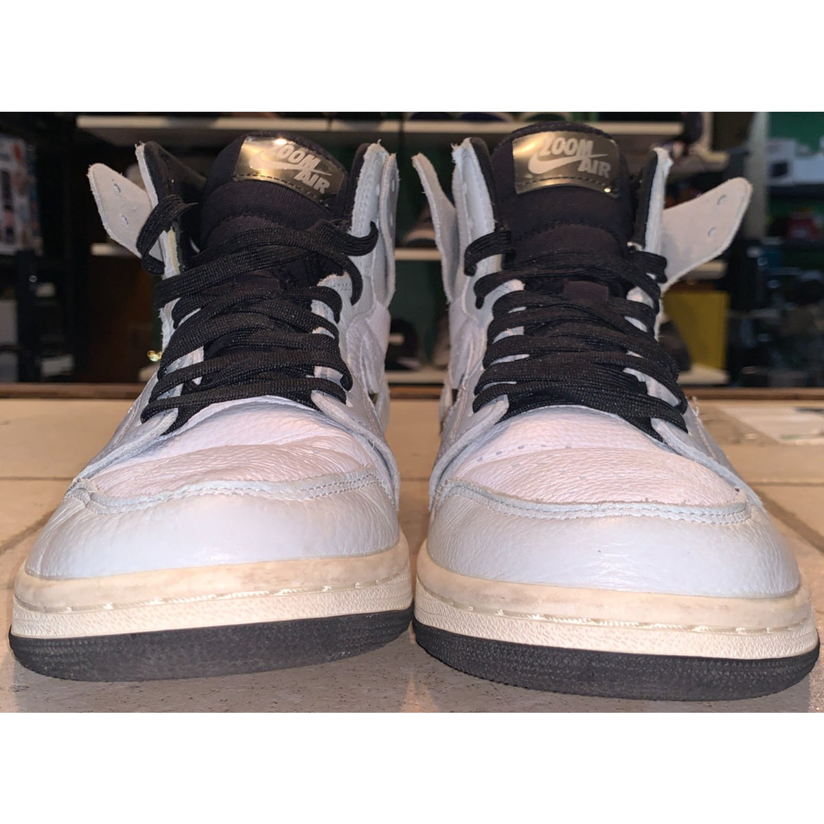 Air Jordan 1 Zoom CMFT 2 Metallic Silver Sneakers Size 10 FJ4652-100(NO SOLES)
