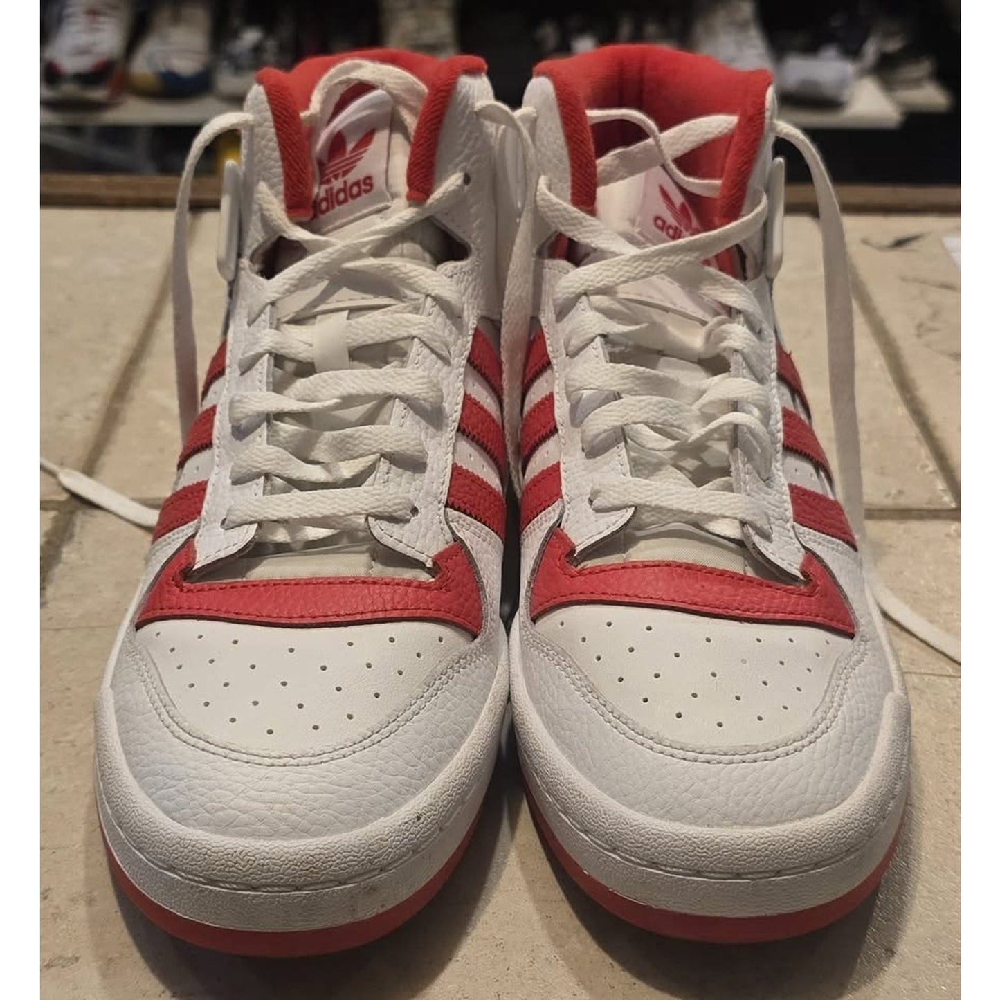 Adidas White w/ Red Stripes High Top / 11M / EVH 791004 /