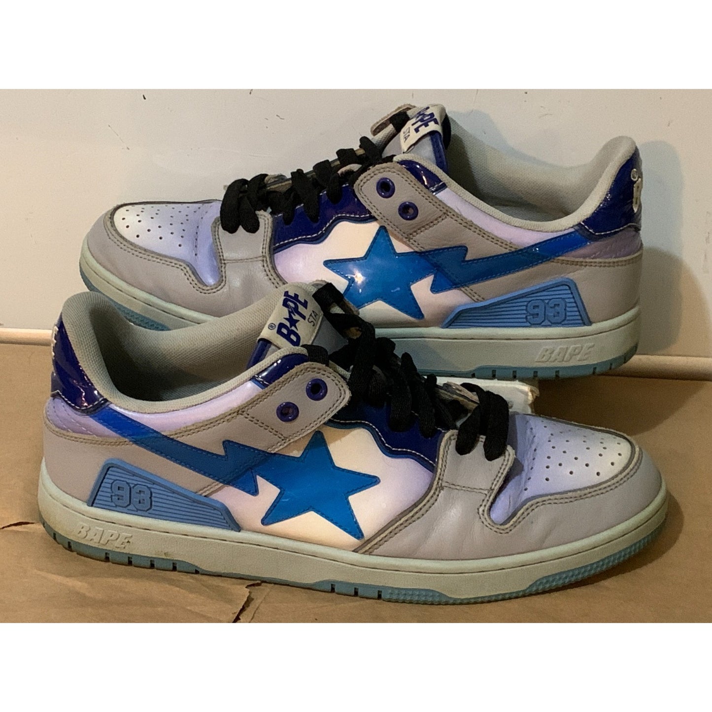 A Bathing Ape Bape SK8 STA Blue/White Size 12