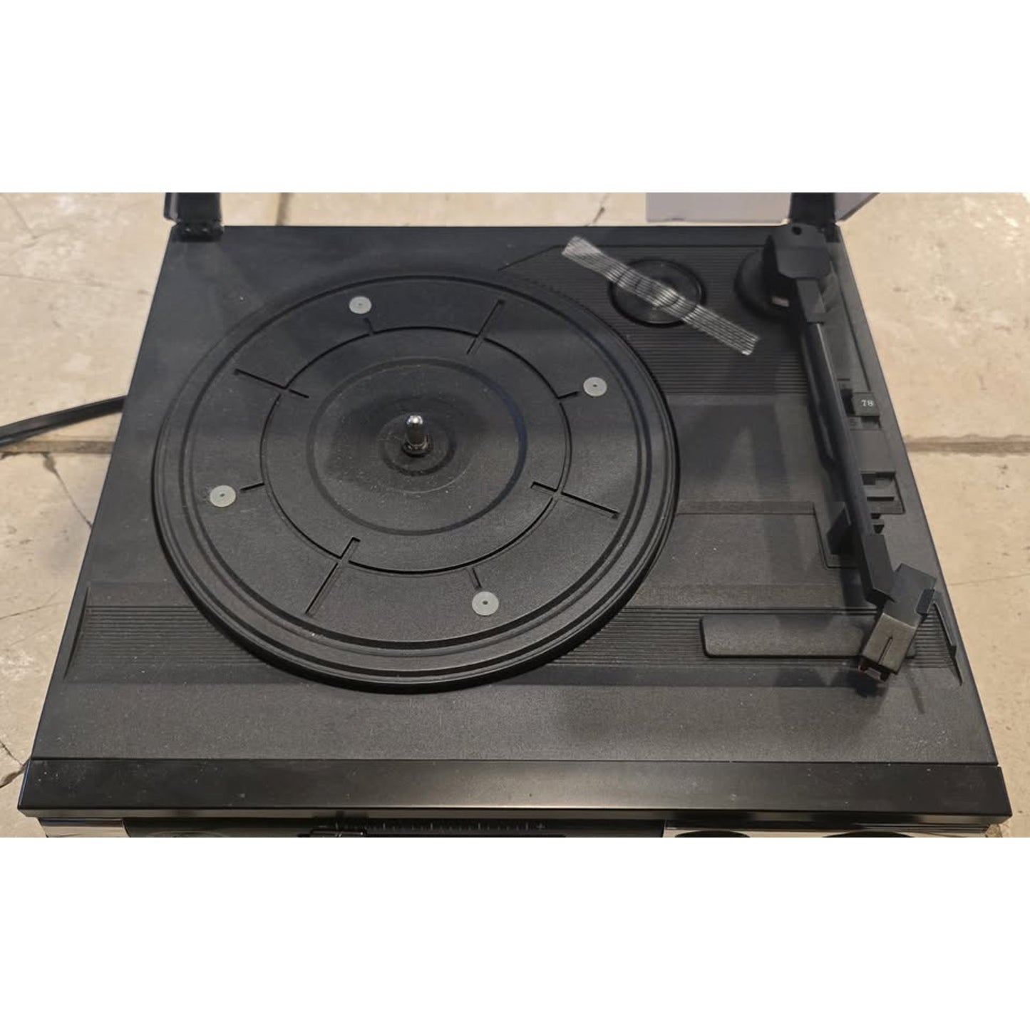 jensen JTA-230 Portable 3-Speed Turntable Record Player