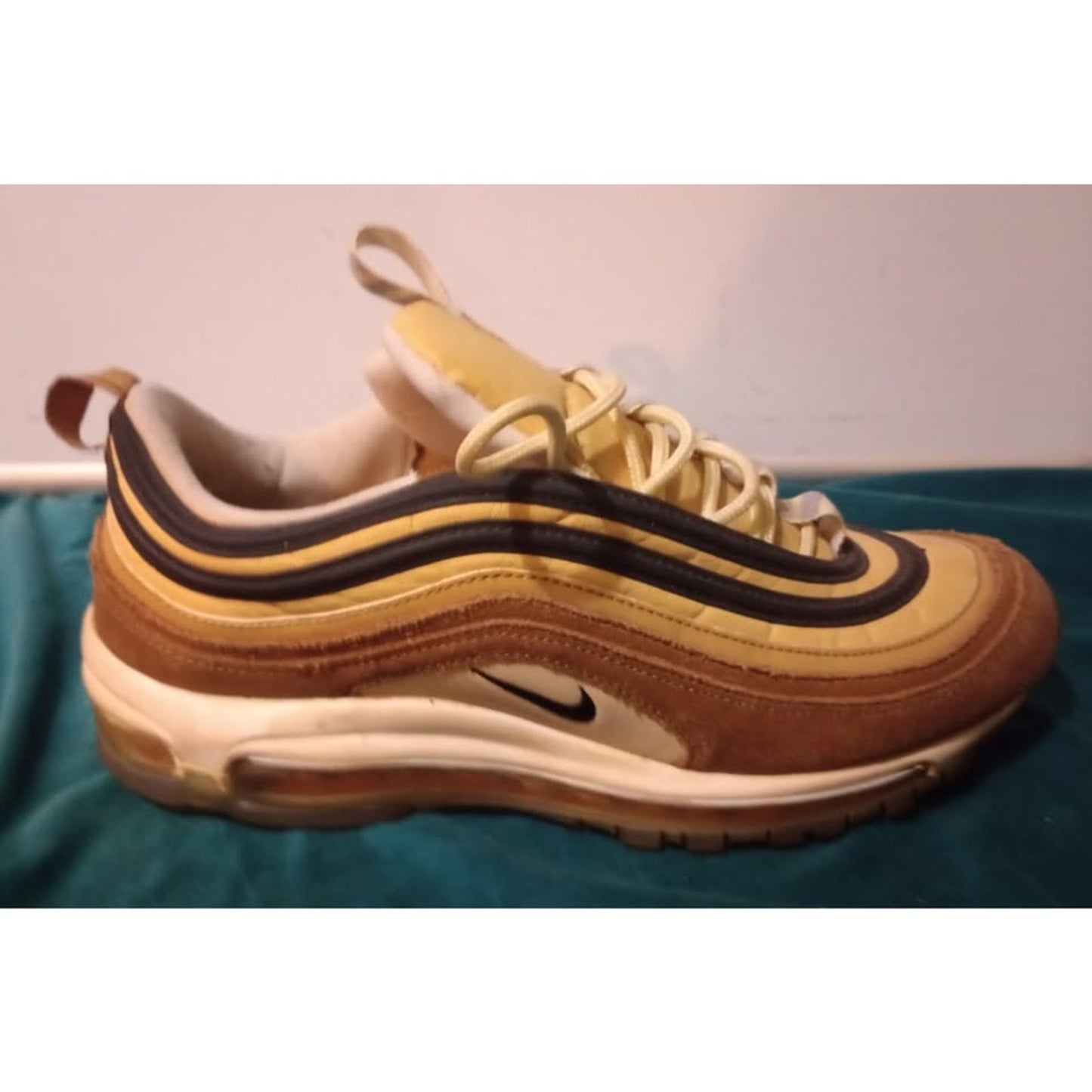 Nike Air Max 97 Ale Brown Elemental Gold Sneaker 921826-201 Men's 9.5