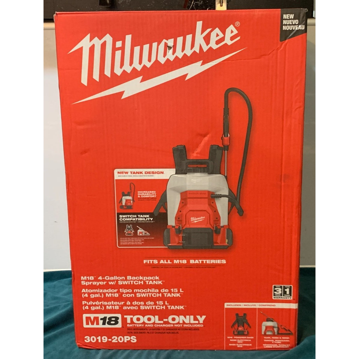 Milwaukee 3019-20PS M18 18V 4-Gallon Backpack Sprayer Kit w/ SWITCH TANK